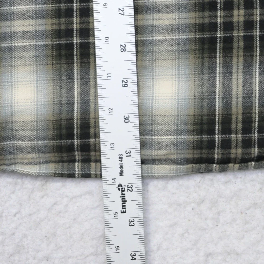 Carhartt Heavy Flannel Button Up Shirt Mens 3XL Original Fit Plaid Pocket